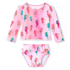 Hatley Kids Little Sea Horses Baby Rash Guard Set