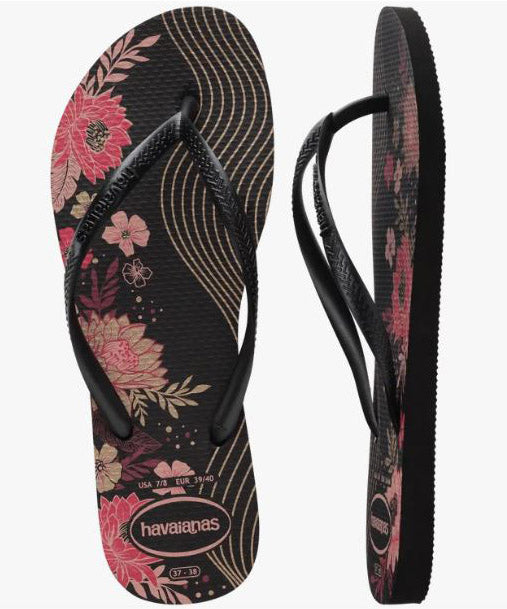 Havaianas Black Slim Organic Flip Flops