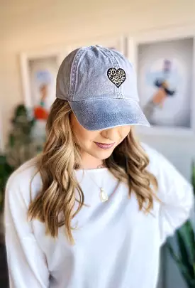 Heart to Heart Grey Baseball Cap