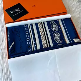 Hermes Maritime Tattoo Bandana Shawl 140