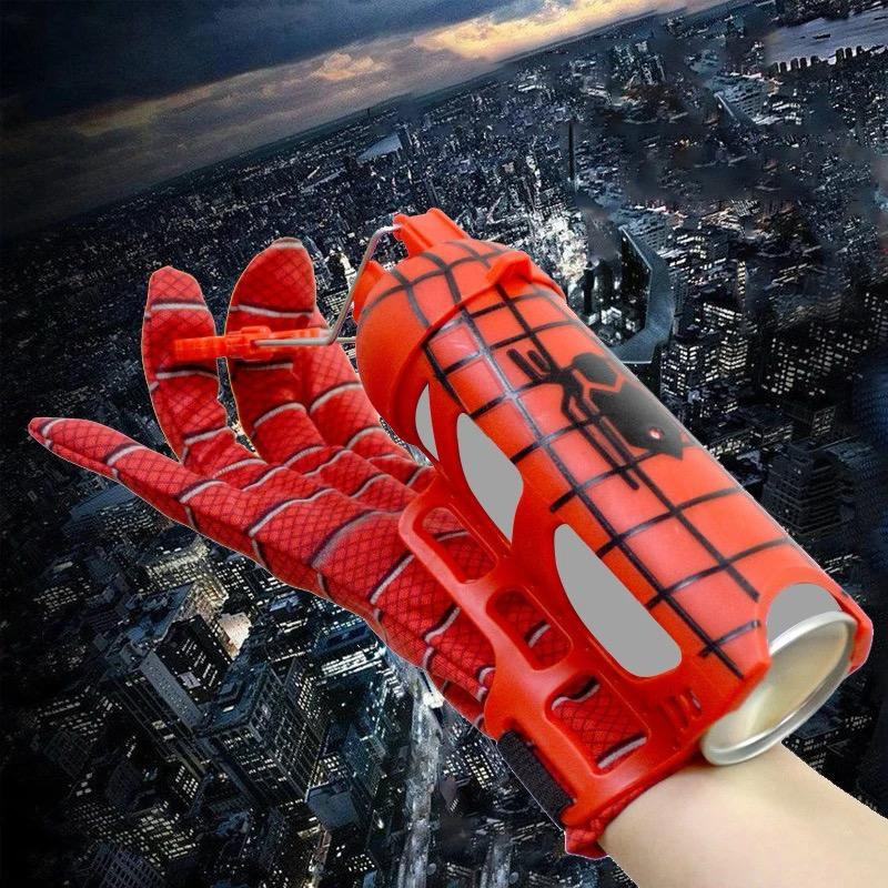 High quality Spiderman glove set toy with silk transmitter shooting gloves toys