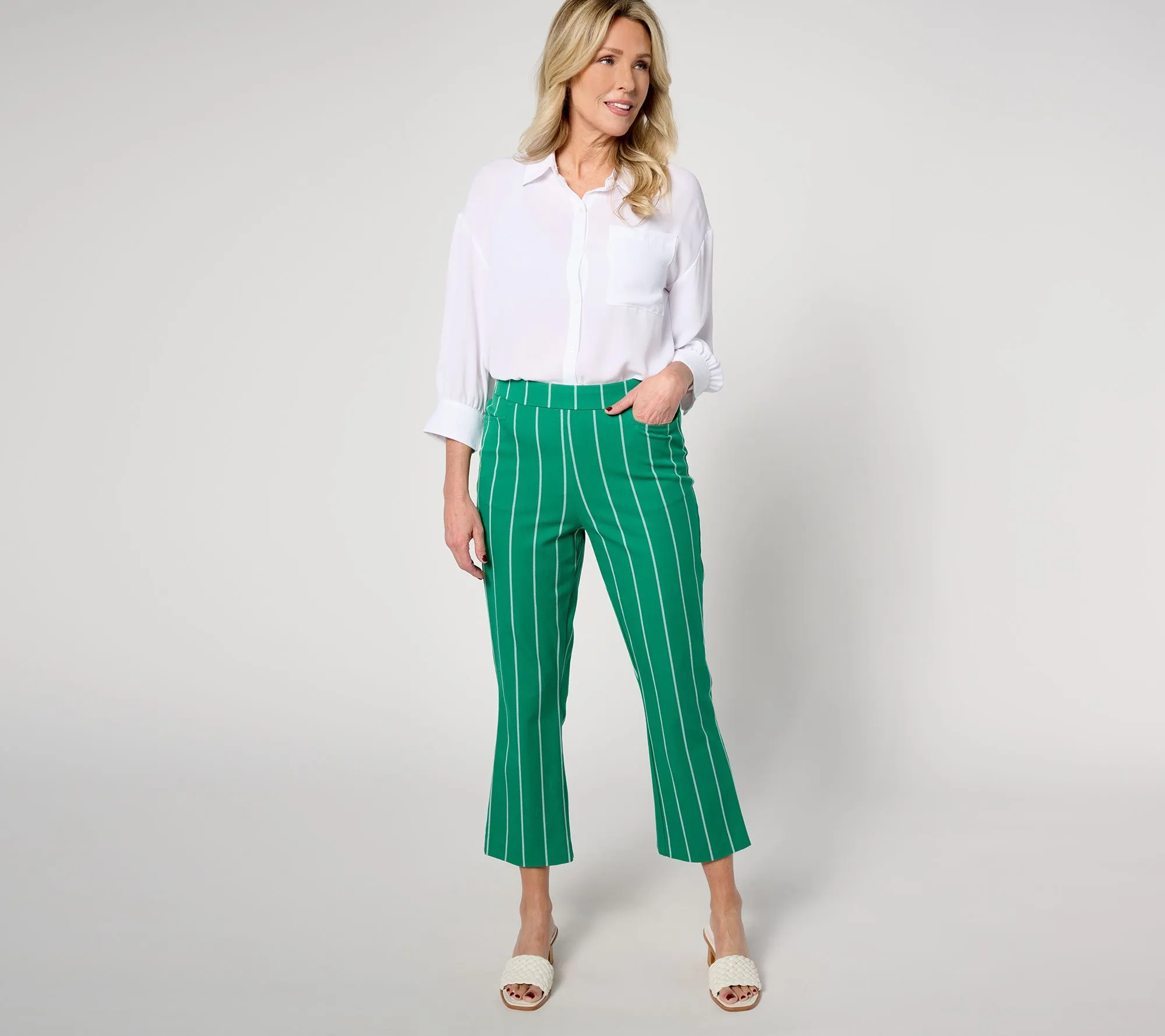 Isaac Mizrahi Live Tall 24_7 Stretch Baby Bootcut Crop Pants