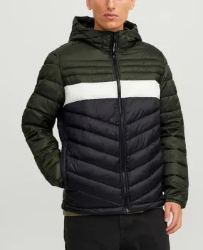 Jack and Jones Hero Puffer Hooded Jacket Rosin and Blocked