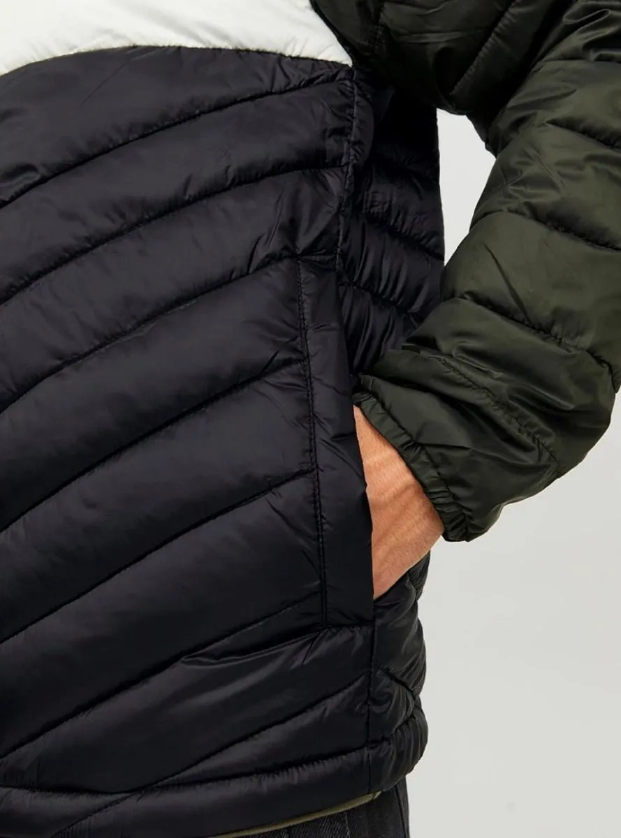 Jack and Jones Hero Puffer Hooded Jacket Rosin and Blocked