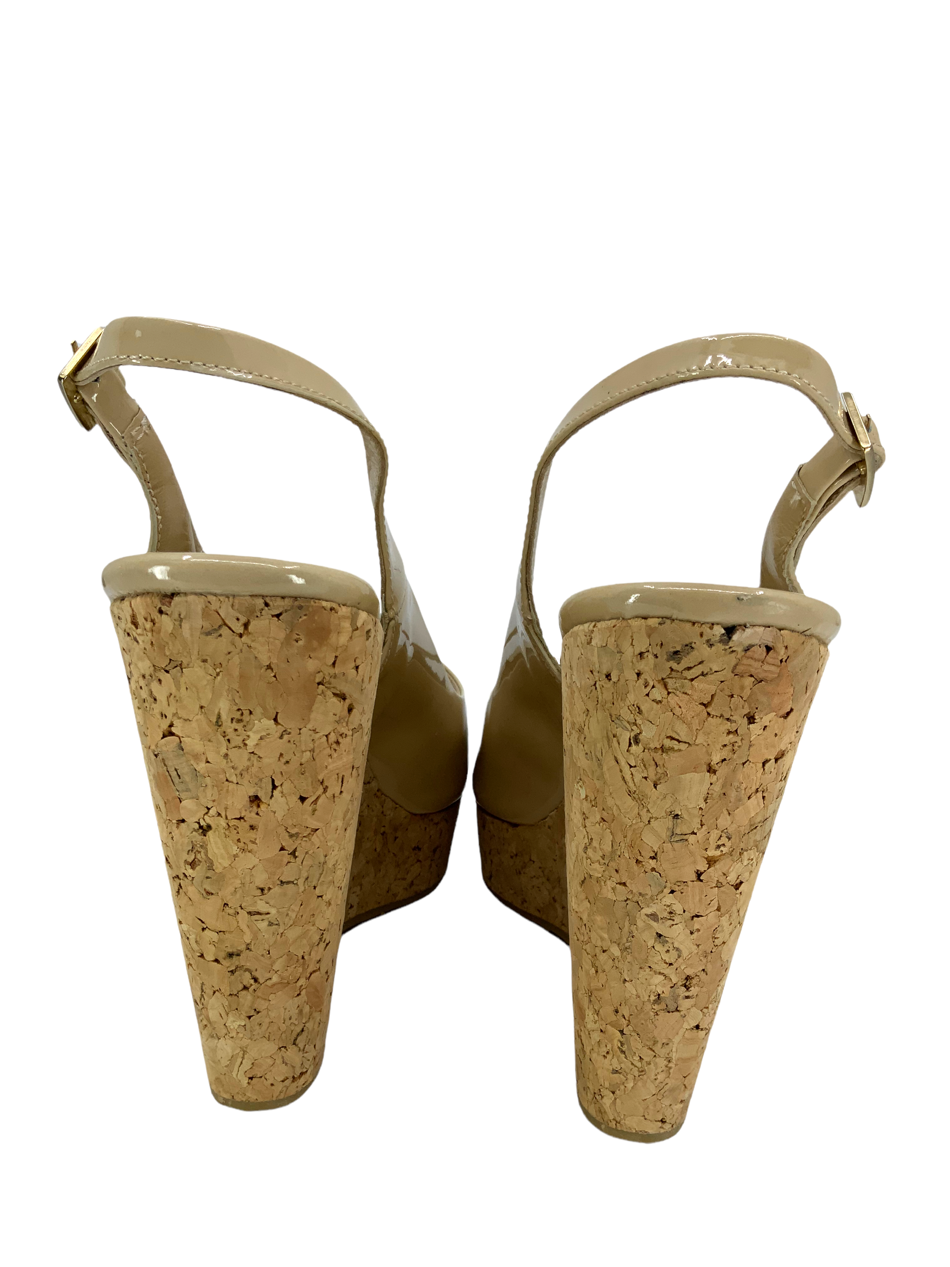 Jimmy Choo Prova Cork Wedge Slingback Sandals Size 11 - buy online