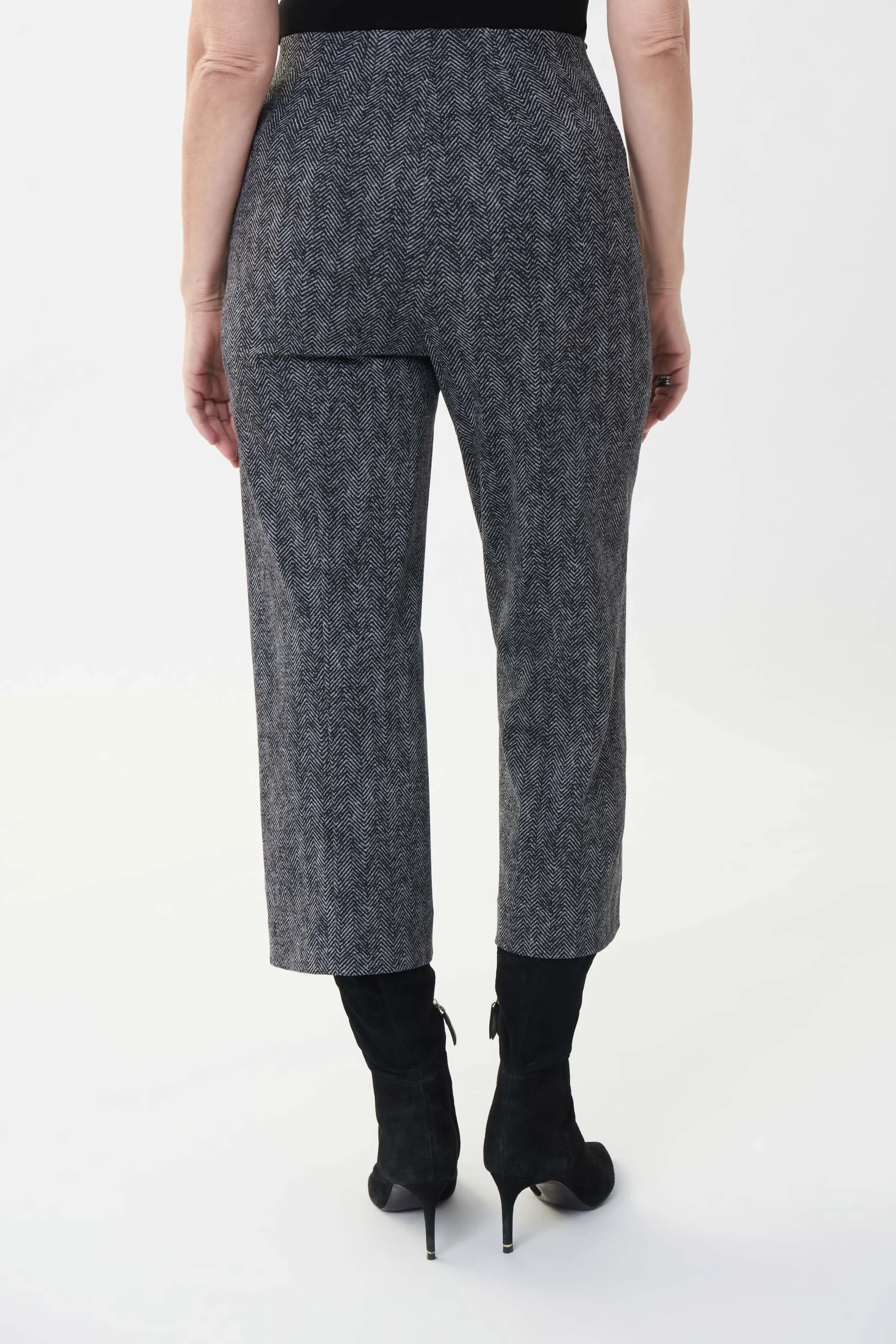 Joseph Ribkoff Herringbone Culotte Pant 223137 - Herringbone Culotte Pant