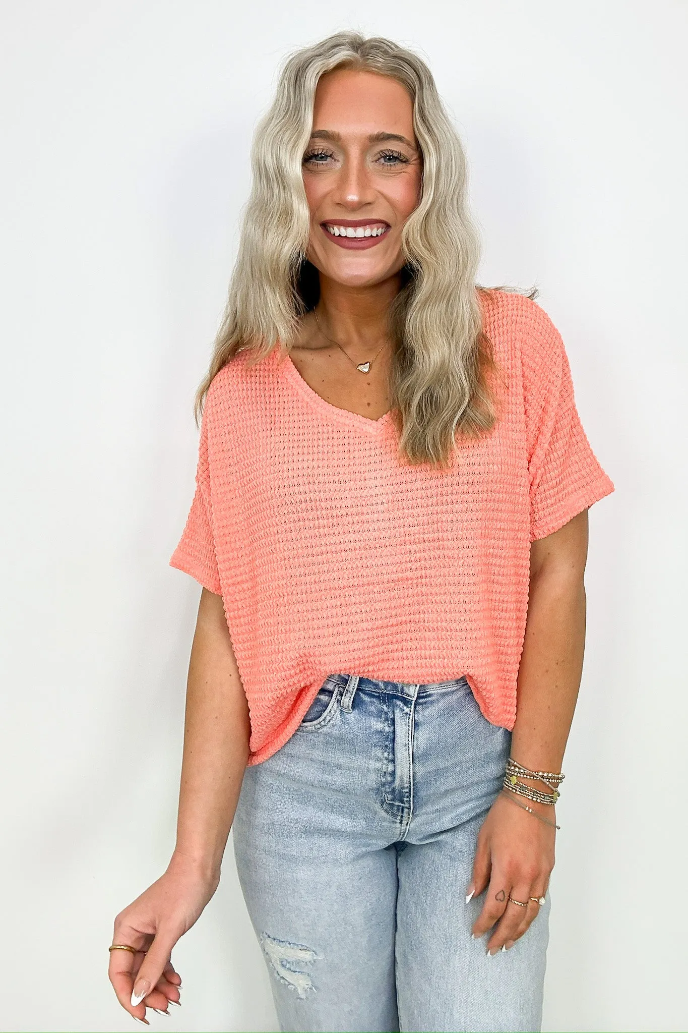 Julietta V Neck Cropped Short Sleeve Top Back In Stock