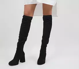 Kabul Black Micro Sock Boots for Women