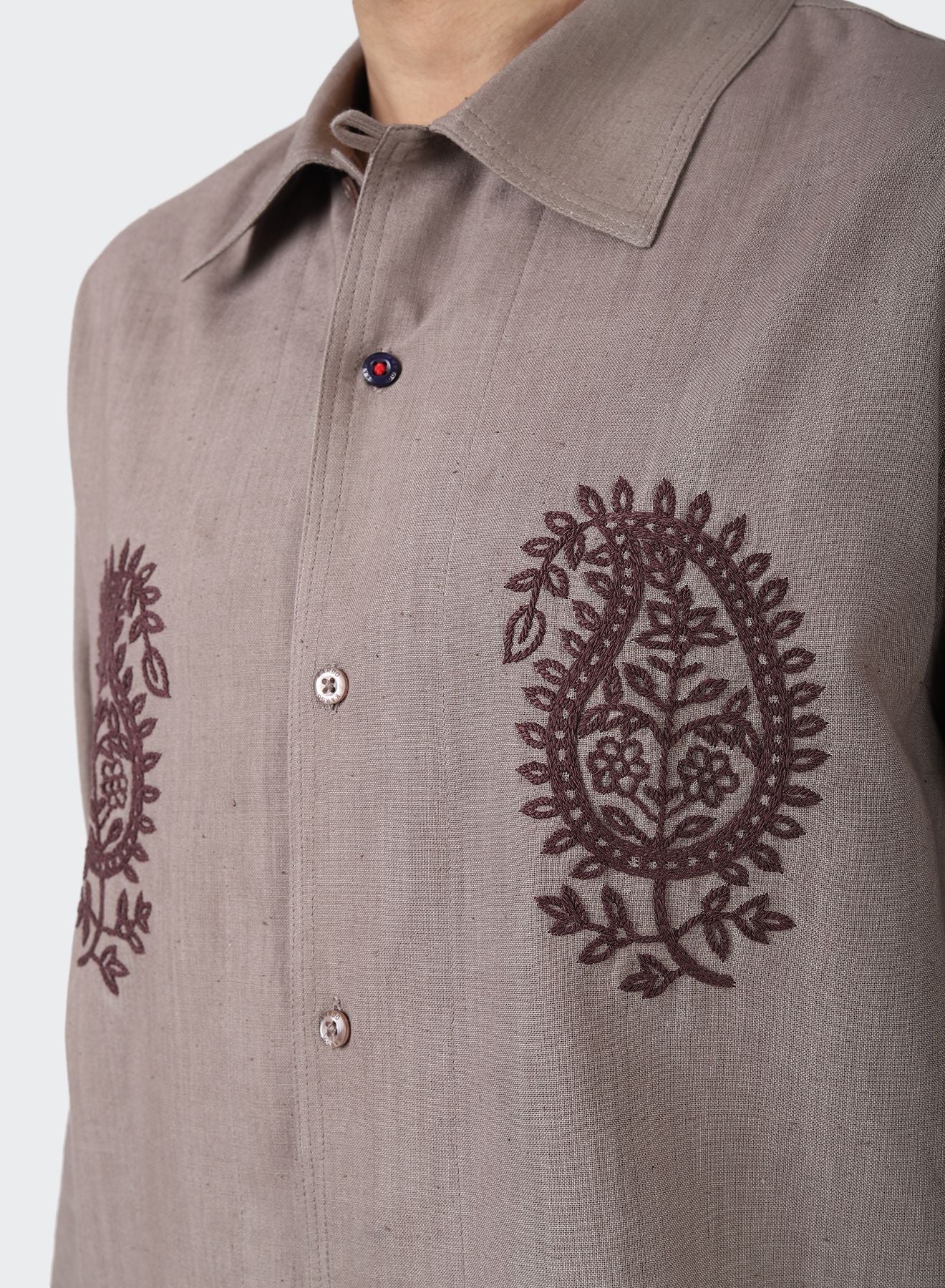 KARDO DESIGN Chintan Shirt - Hand Embroidered, Long Sleeve