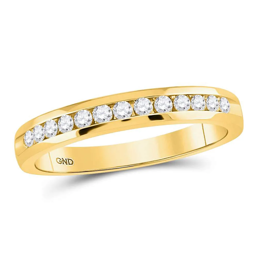 14kt Yellow Gold Women's Diamond Wedding Band - 1/4 Cttw by Keene Jewelers