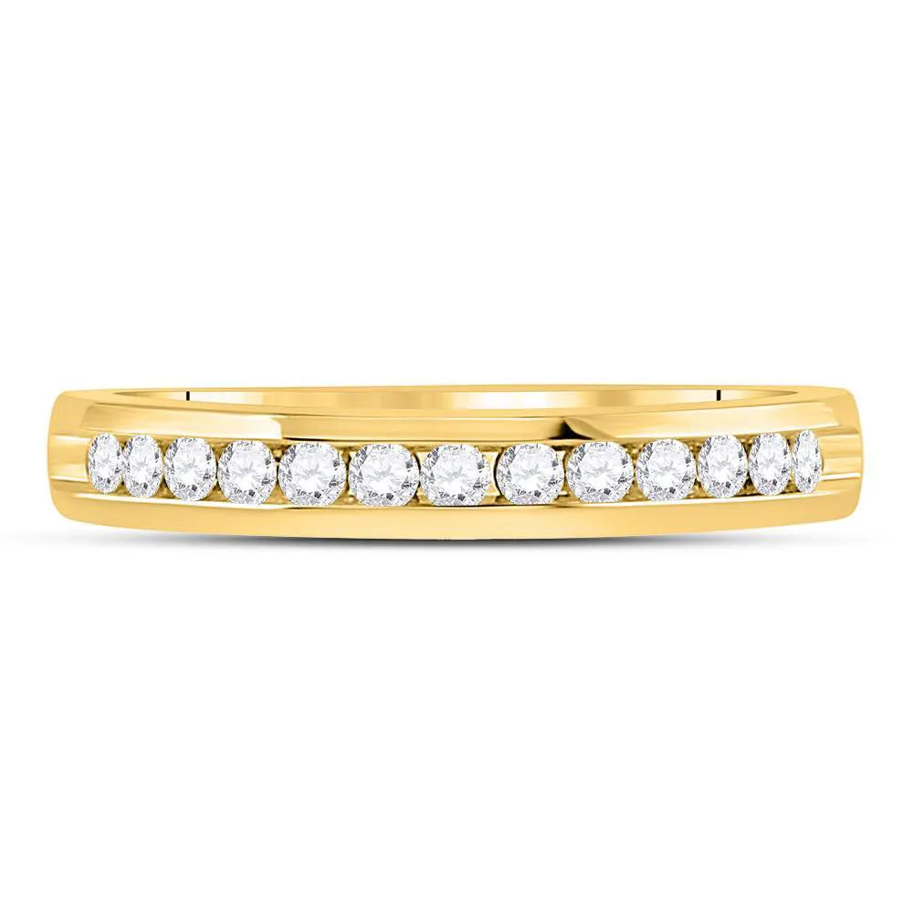 14kt Yellow Gold Women's Diamond Wedding Band - 1/4 Cttw by Keene Jewelers