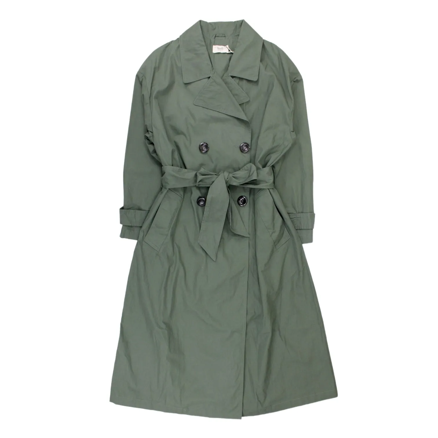 Khaki Gillian Trench Coat by Hush