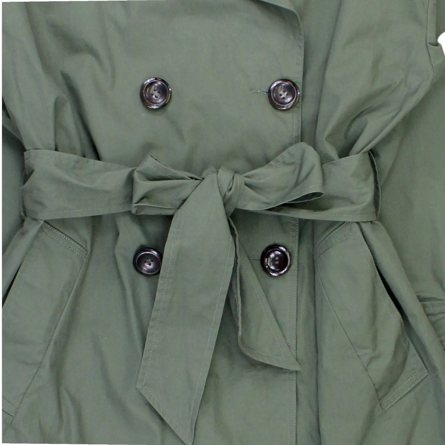 Khaki Gillian Trench Coat by Hush