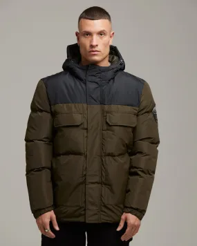 Khaki TREWLAWNEY Men's Puffer Jacket