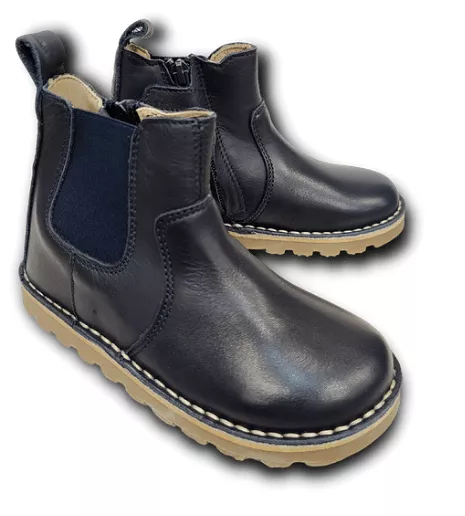 Kids navy leather boots on sale - Petasil Kloud 21725