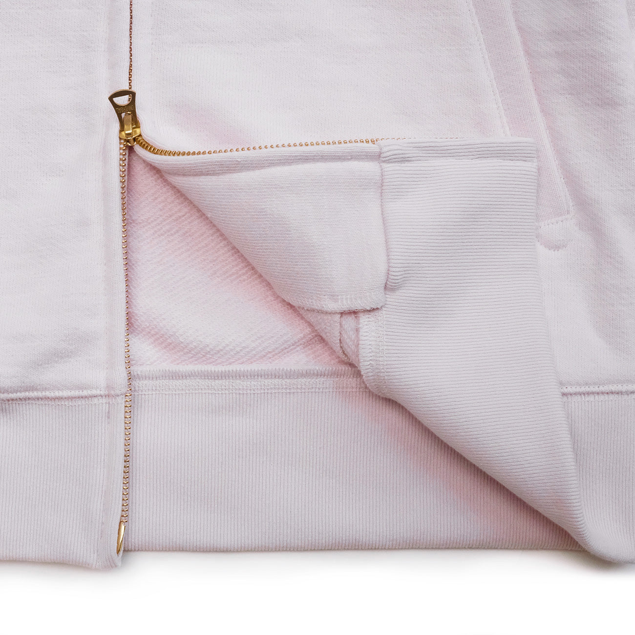 Knit Zip Parka - Light Pink