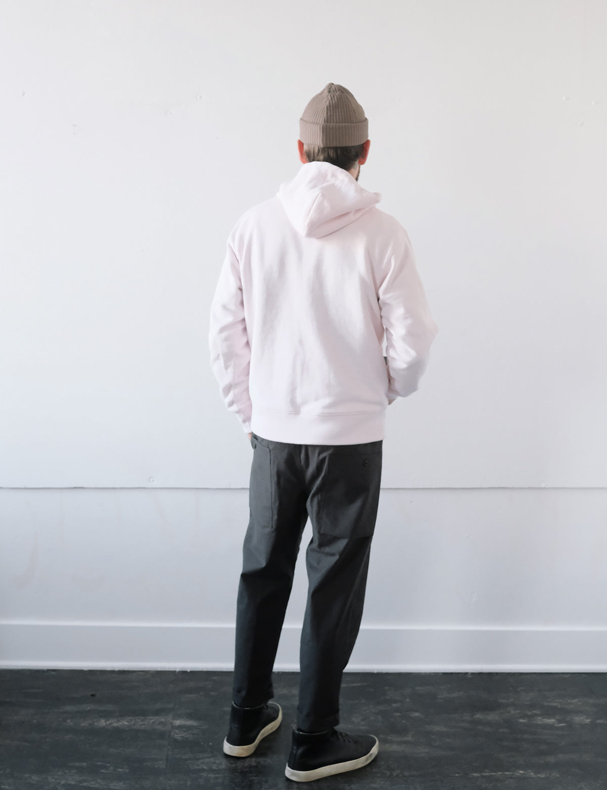 Knit Zip Parka - Light Pink