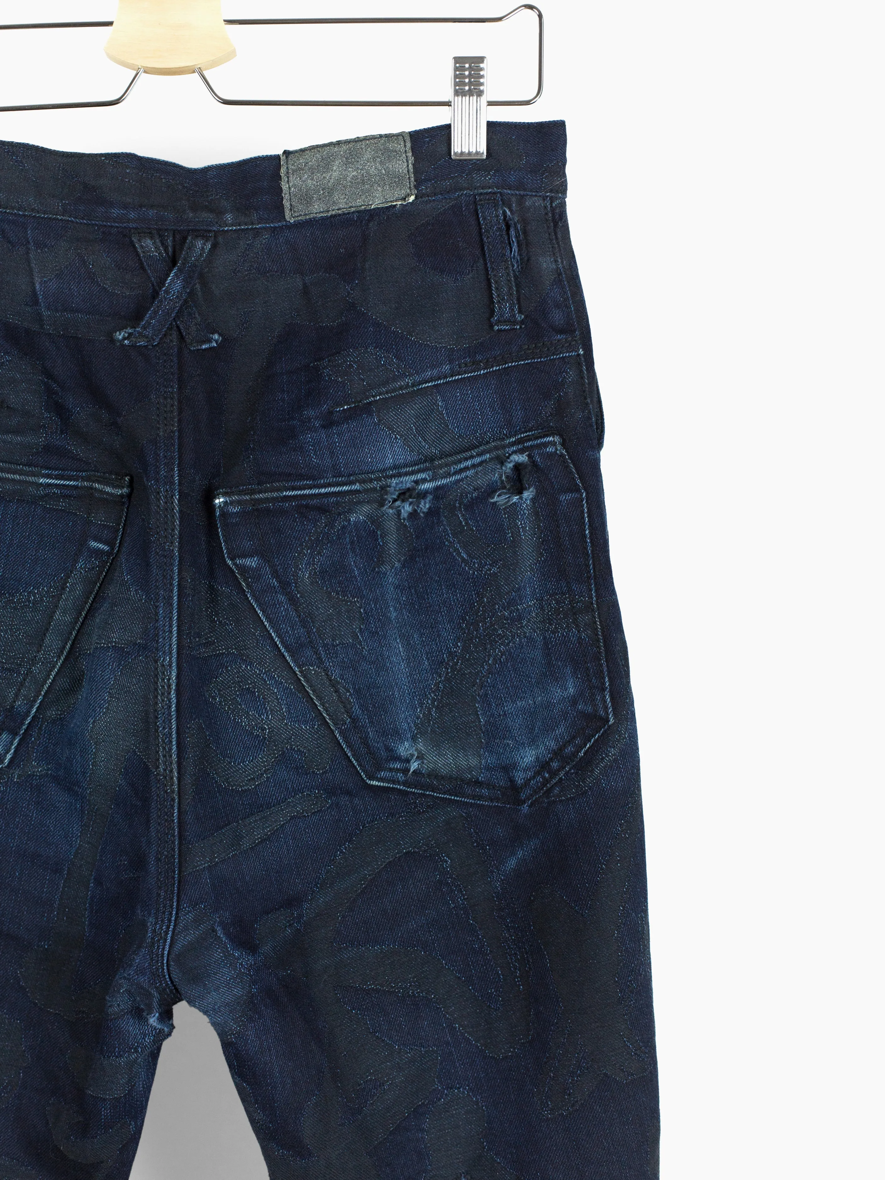 Kozaburo bootcut jeans - Calligracamo shorts / 3D design - SS19 collection