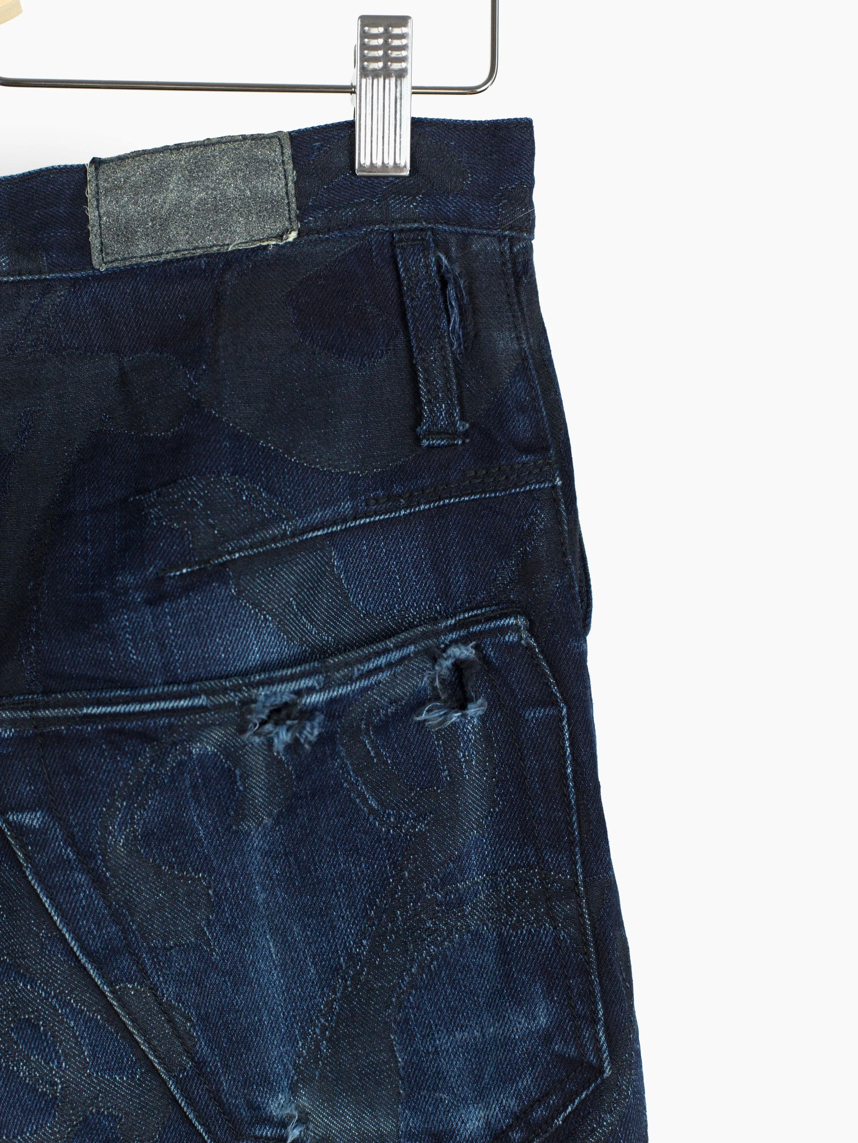 Kozaburo bootcut jeans - Calligracamo shorts / 3D design - SS19 collection