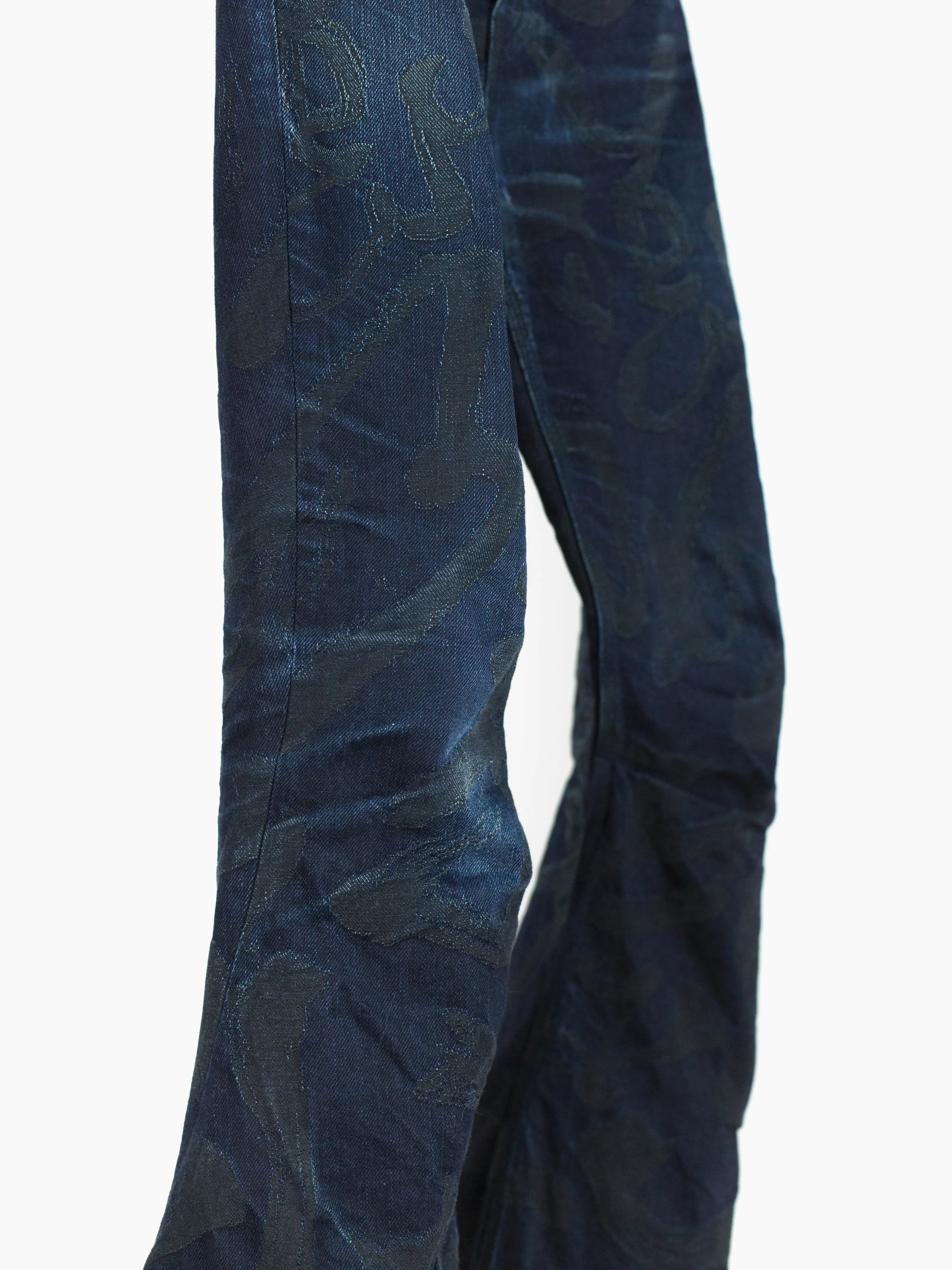 Kozaburo bootcut jeans - Calligracamo shorts / 3D design - SS19 collection