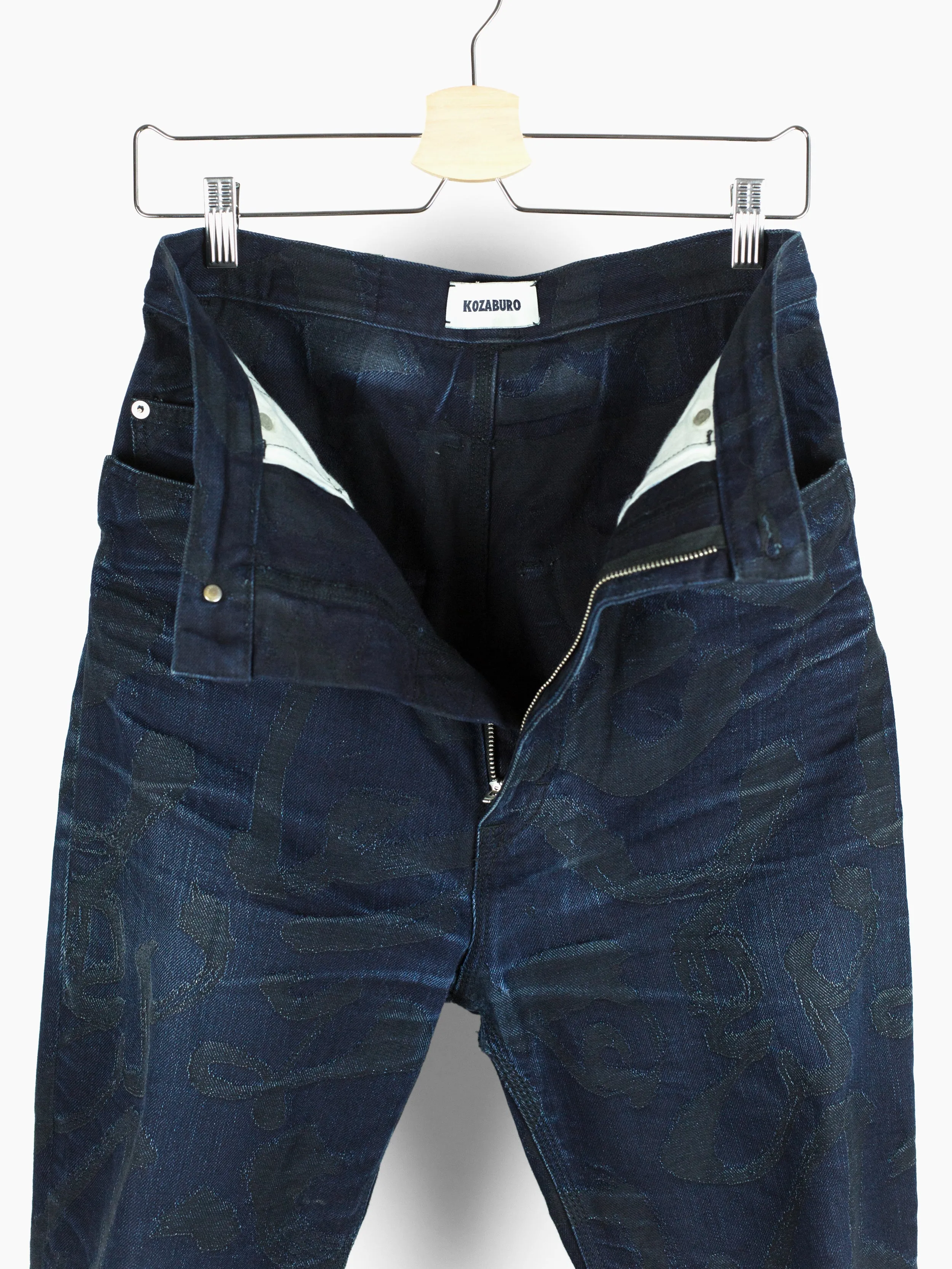 Kozaburo bootcut jeans - Calligracamo shorts / 3D design - SS19 collection