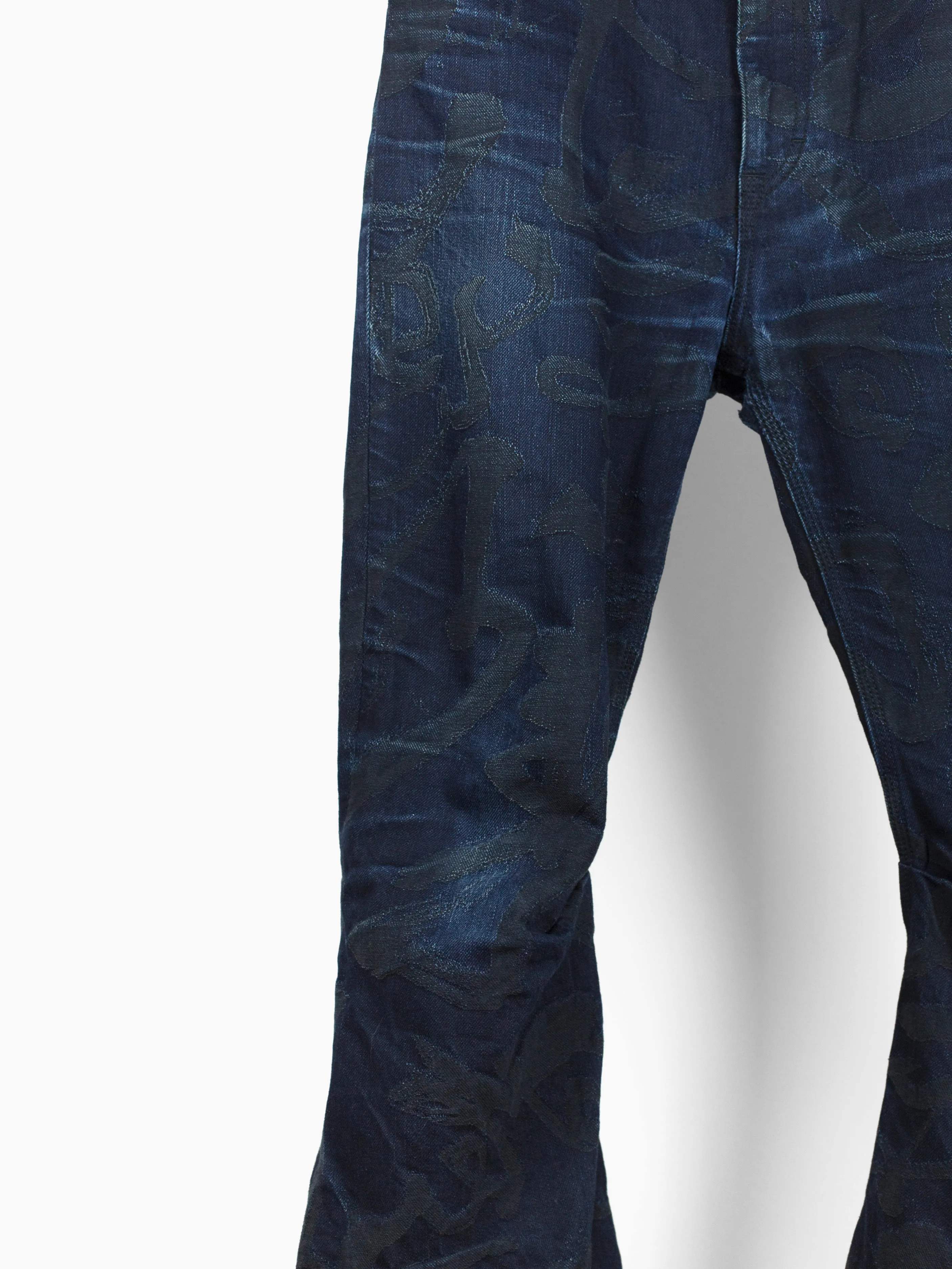 Kozaburo bootcut jeans - Calligracamo shorts / 3D design - SS19 collection