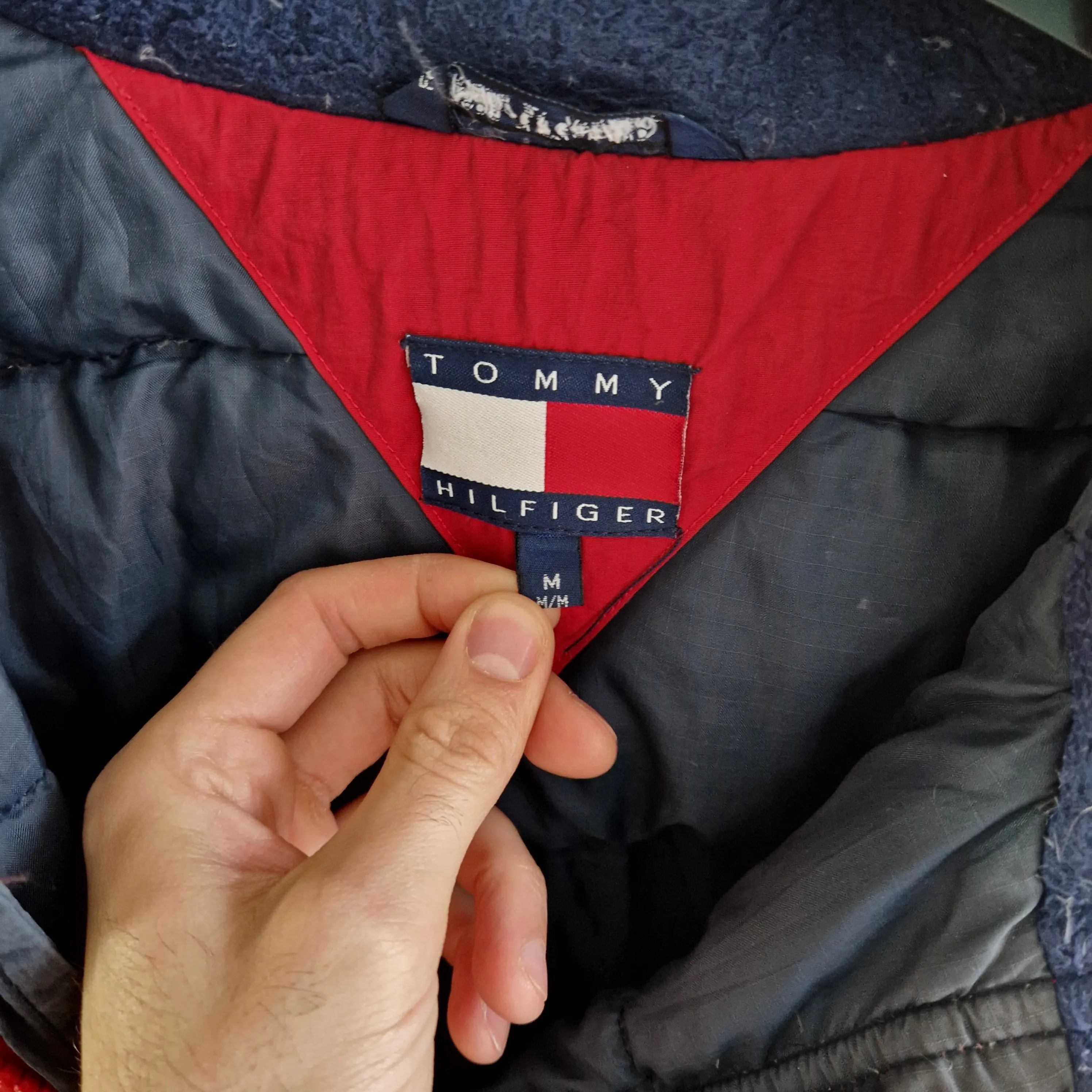 Large 90's Tommy Hilfiger Hooded Puffer Jacket