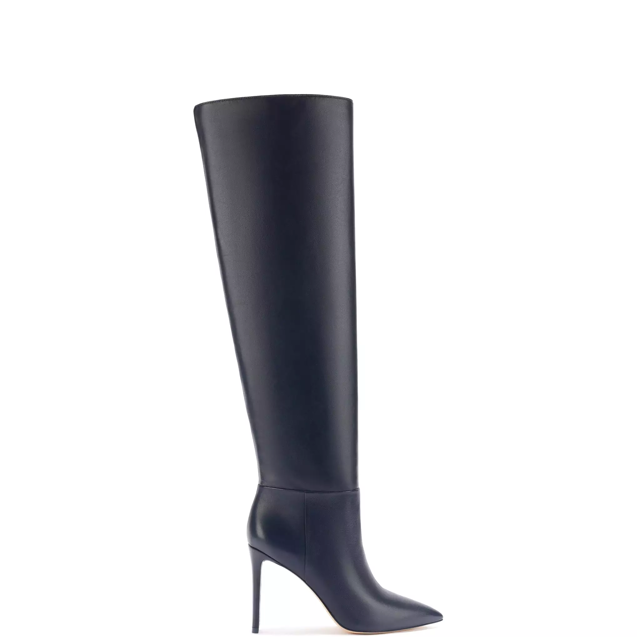 Larroudé Jennifer Fisher Boot In Inky Blue Leather.