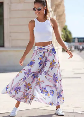 LASCANA Culottes with Floral Print at Grattan