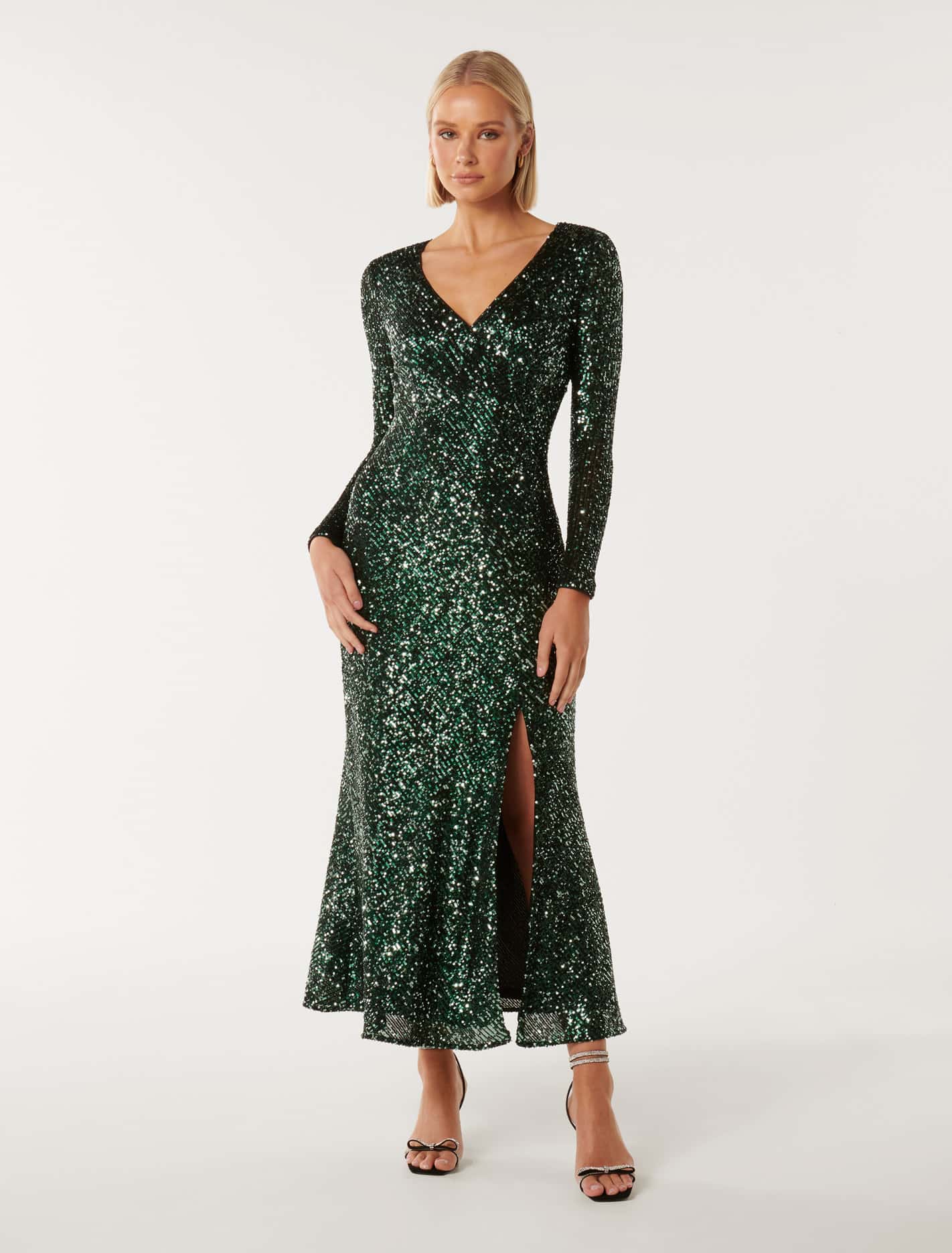 Laurie Sequin Long-Sleeved Dress