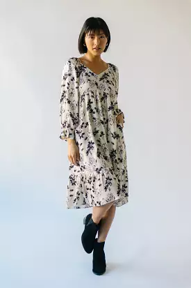 Lawler Floral Detail Dress Ivory