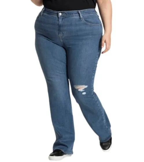 LEVI`S PLUS 725 High Waist Bootcut Jeans for Women, Blue, Plus Sizes