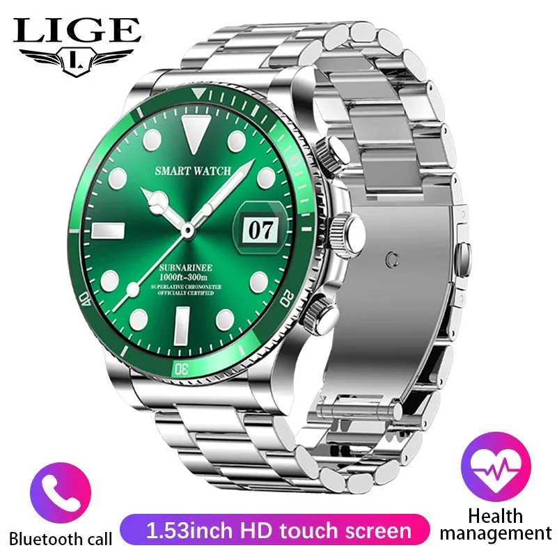 LIGE Voice Control Smart Watch Outdoor Sport Fitness Bracelet AI