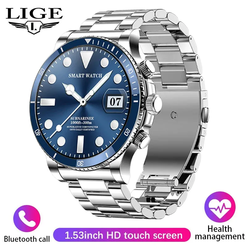 LIGE Voice Control Smart Watch Outdoor Sport Fitness Bracelet AI