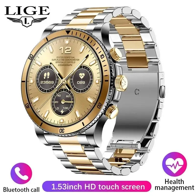 LIGE Voice Control Smart Watch Outdoor Sport Fitness Bracelet AI