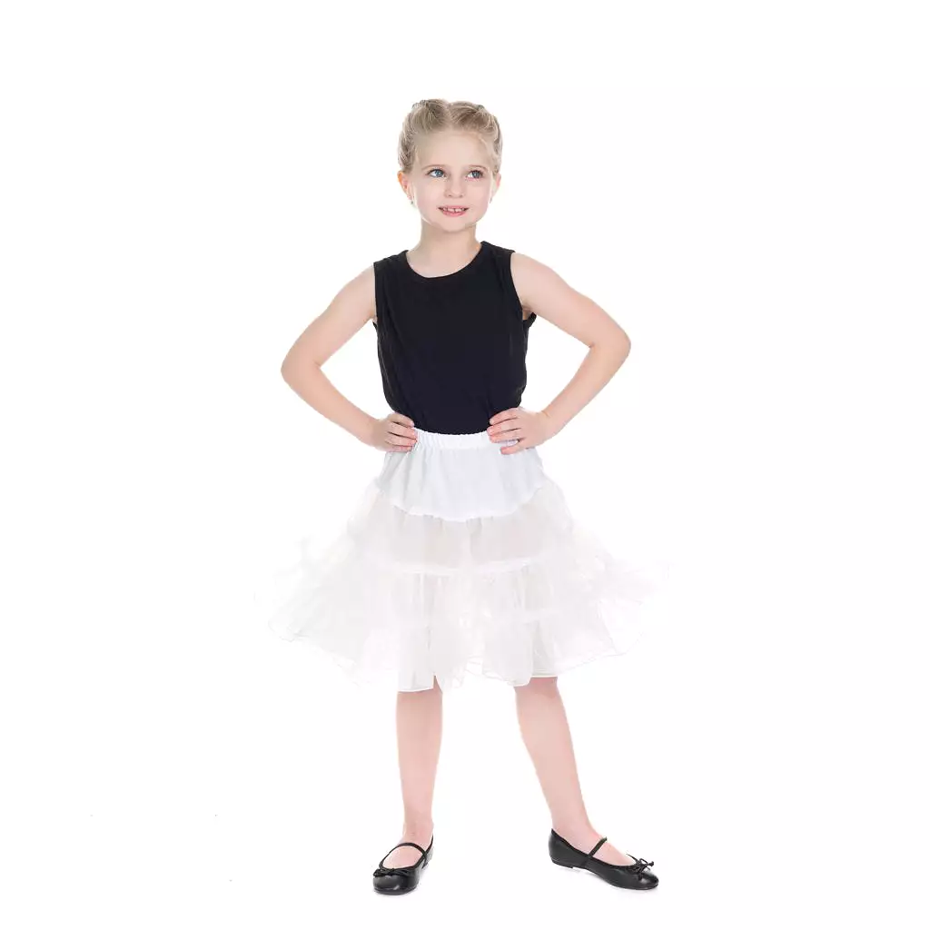 Little Kitty Girl Tutu Petticoat - White, SEO optimized