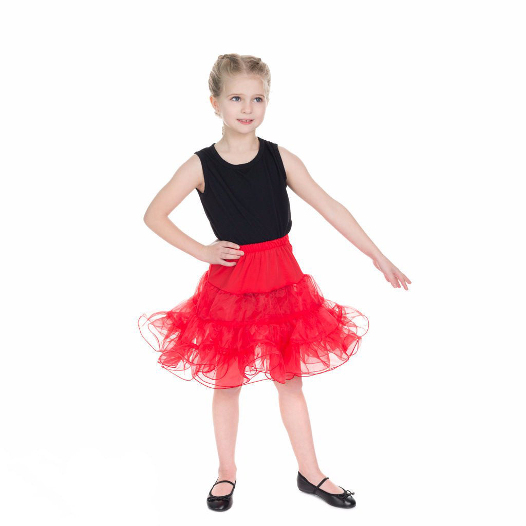 Little Kitty Girl's Red Tutu Petticoat