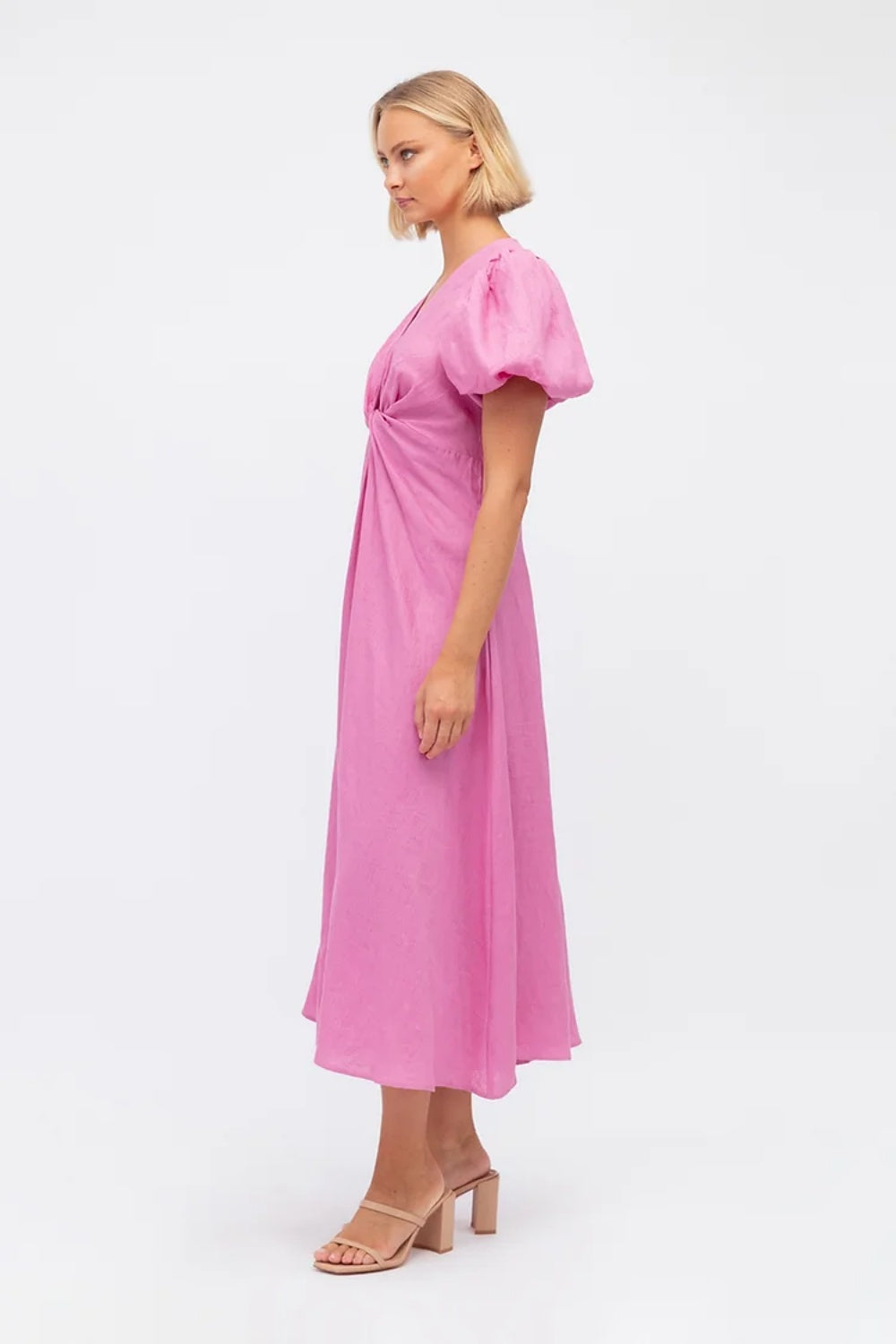 Long Pink Lunch Dress.