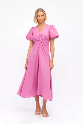 Long Pink Lunch Dress.