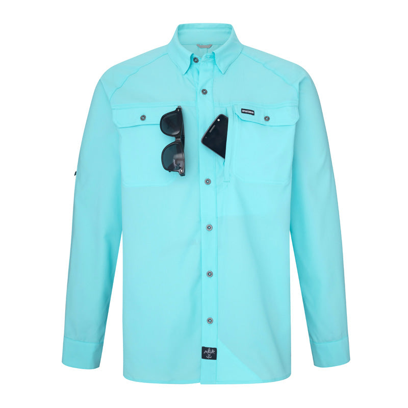 Long-sleeve fishing shirt with high-performance capabilities - Spooler