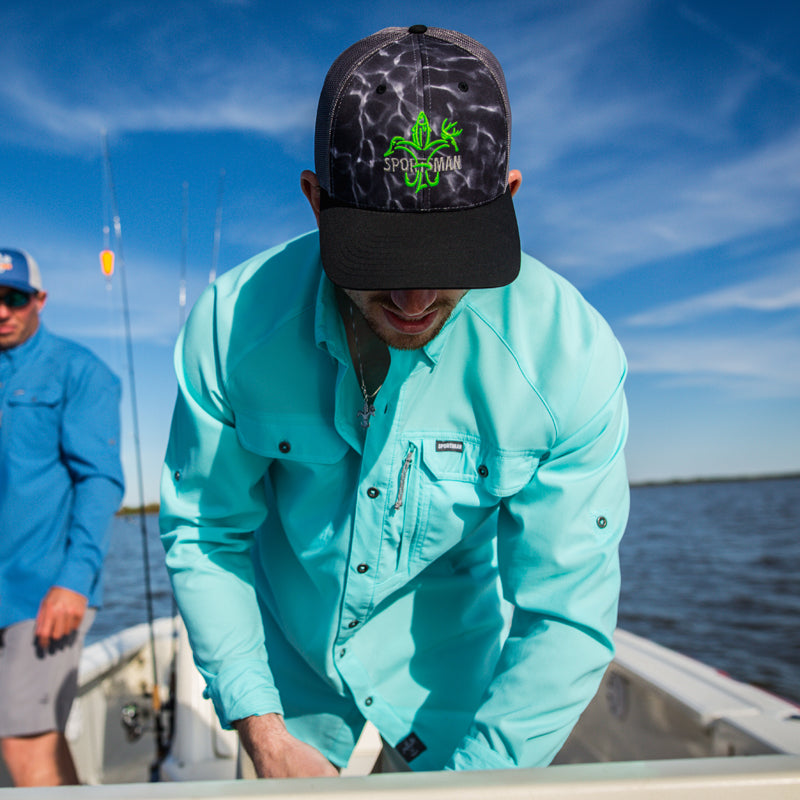 Long-sleeve fishing shirt with high-performance capabilities - Spooler