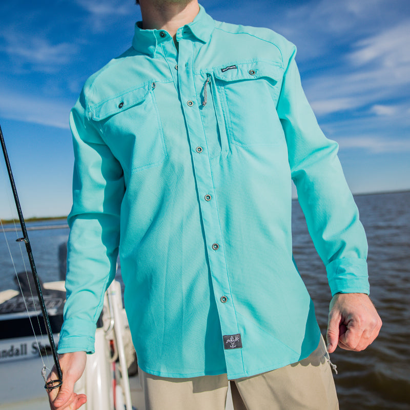 Long-sleeve fishing shirt with high-performance capabilities - Spooler