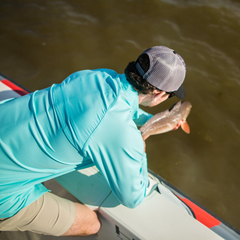 Long-sleeve fishing shirt with high-performance capabilities - Spooler