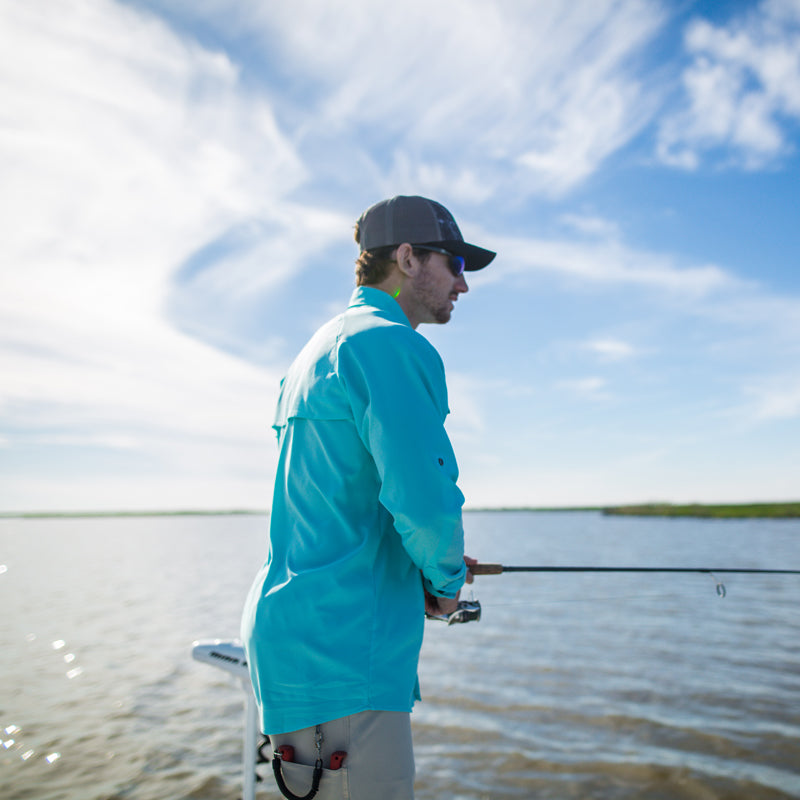 Long-sleeve fishing shirt with high-performance capabilities - Spooler