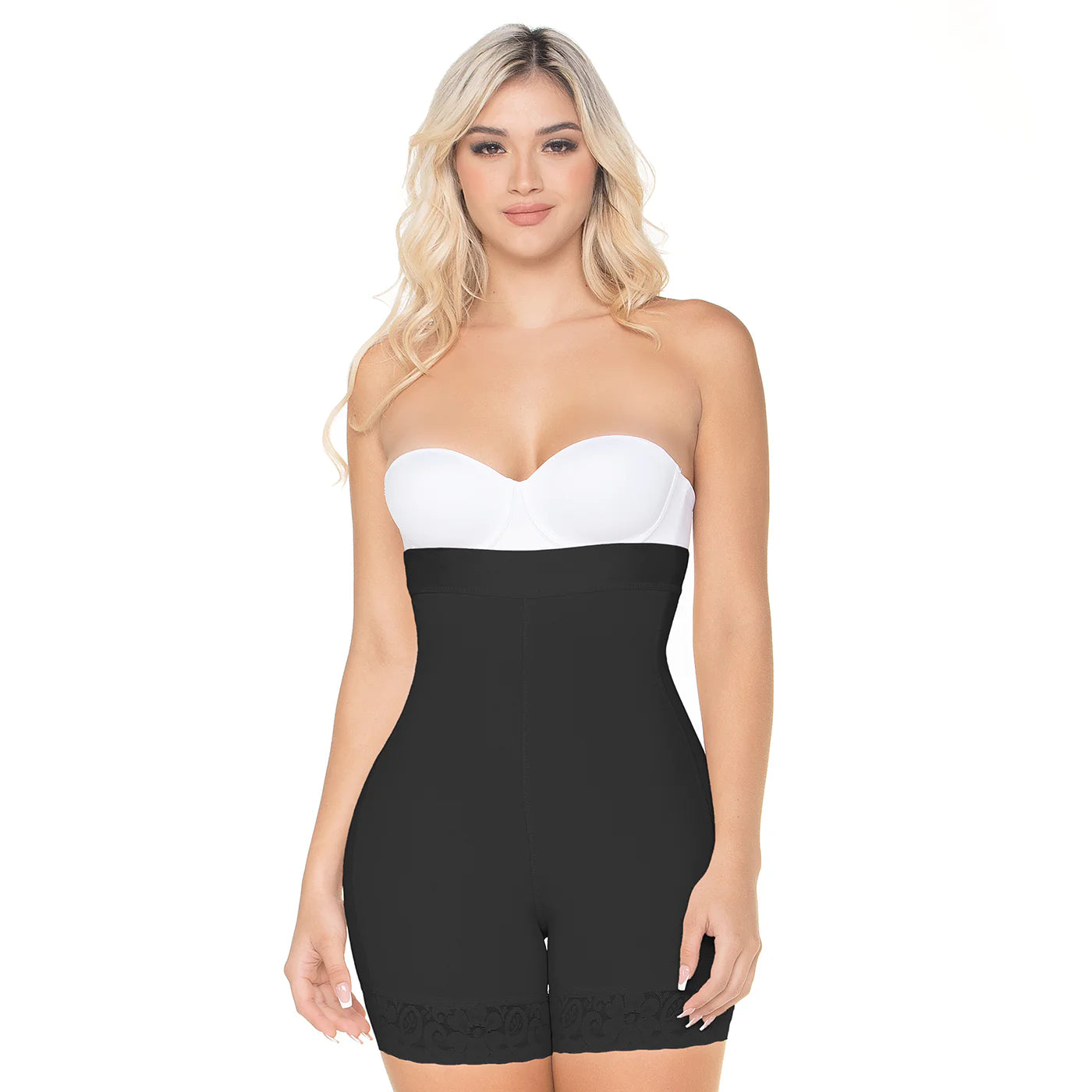 Mariae FU126 Butt Lifter Girdle - Colombian Shapewear Fajas - Tummy Control Mid-Thigh Length - Powernet