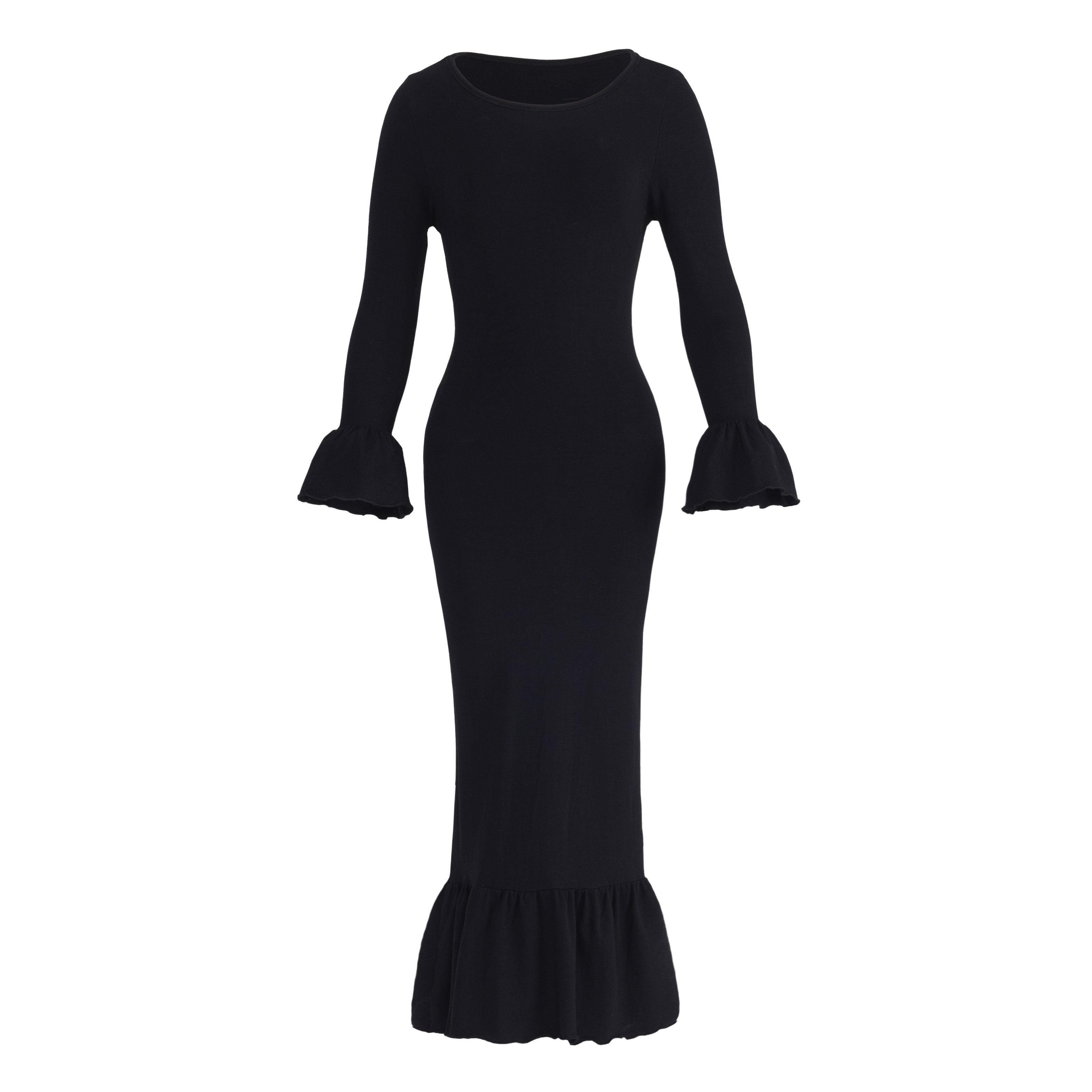 Marjorie Black Bamboo Ruffle Dress.