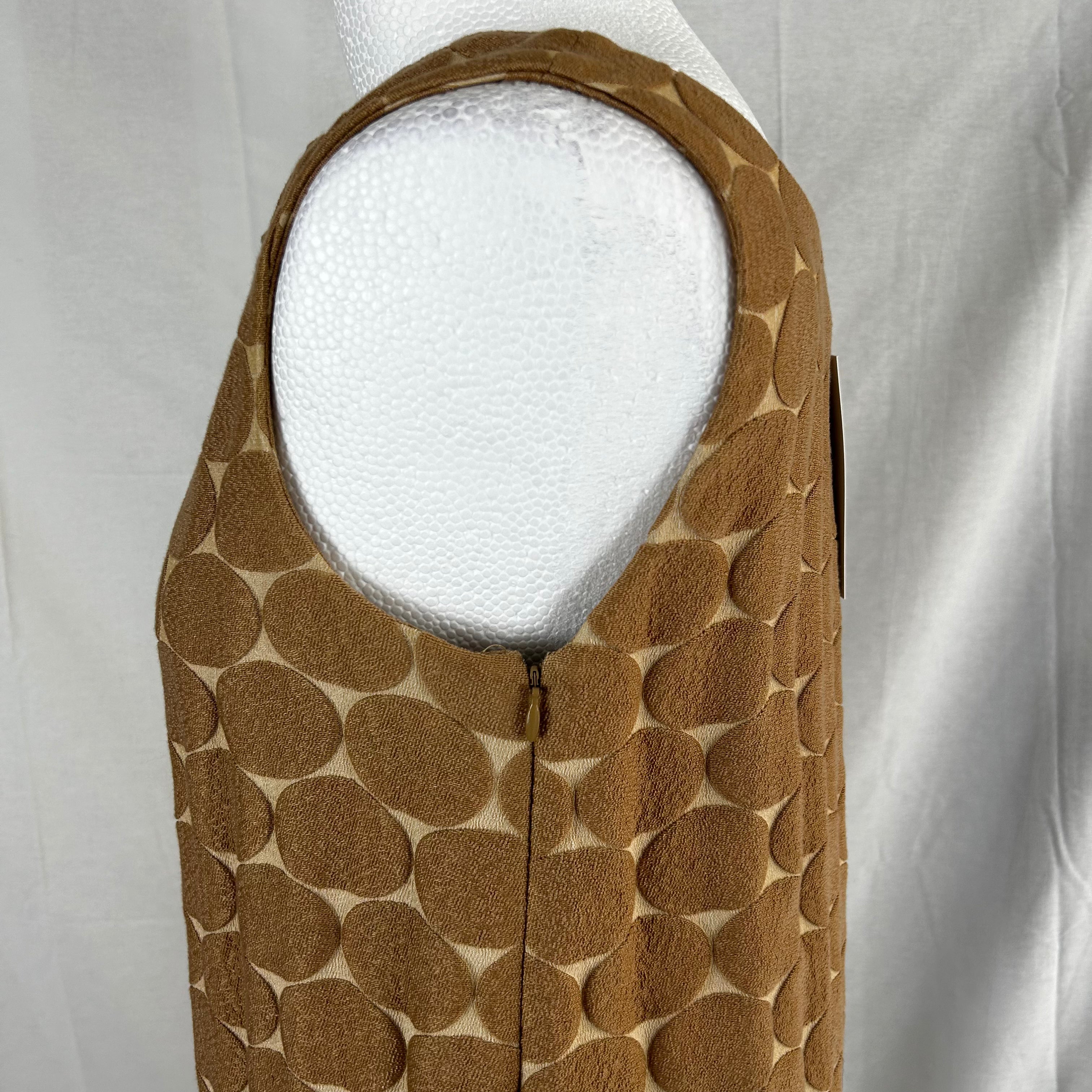 Marni Biscuit Camel Circles Shift Dress Size M