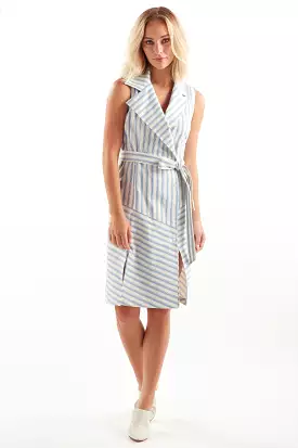 Marni Blue Stripe Dress - Natural - Buy Online