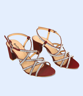 Maroon Women's Formal Sandal Heels - BW6066