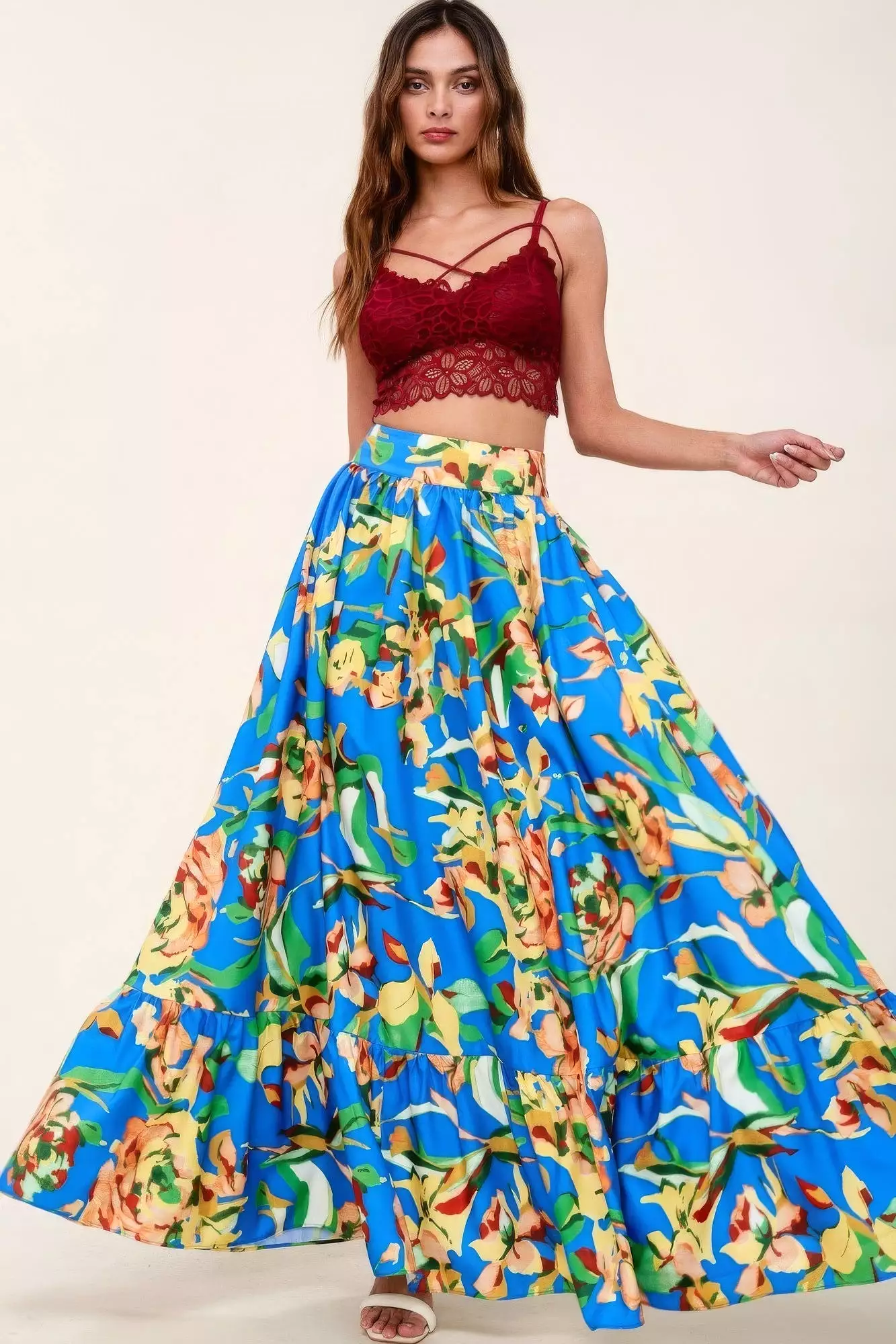 Maxi Skirt With Pockets - Printed Edition